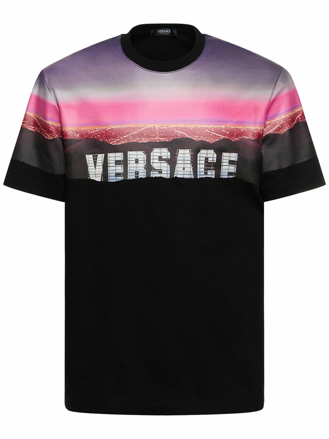 Photo: VERSACE - Versace Hills Printed Cotton T-shirt