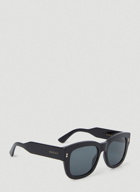 Round Frame Sunglasses in Black