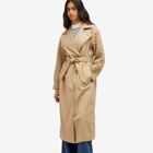 Max Mara Women's Trench Coat with Knitted Sleeves in Camel