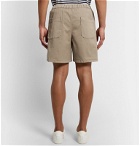 Barbour White Label - Cove Wide-Leg Cotton-Blend Twill Drawstring Shorts - Neutrals