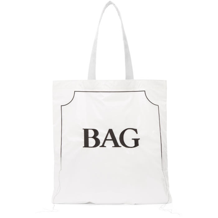 Photo: Doublet White Bag Embroidered Coating Tote