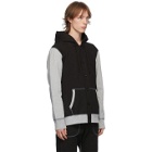 Junya Watanabe Black and Grey Reigning Champ Edition Two-Tone Hoodie