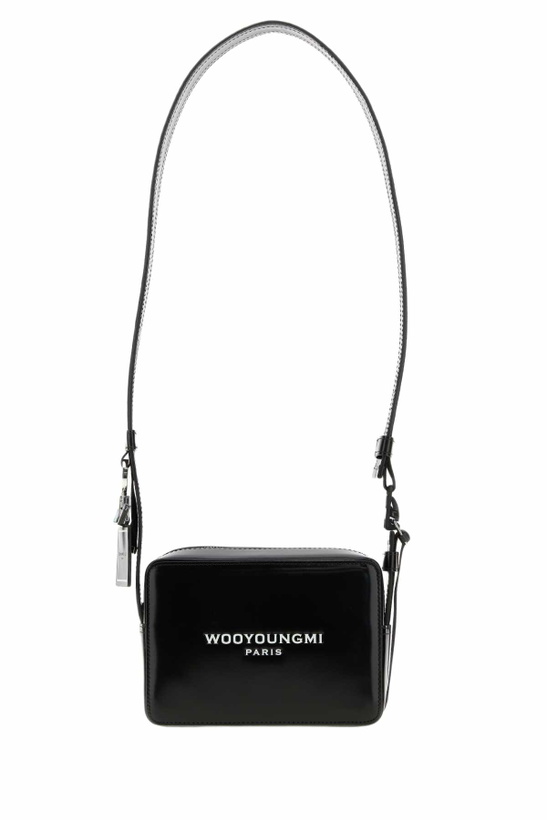 Photo: WOOYOUNGMI Black Leather Crossbody Bag