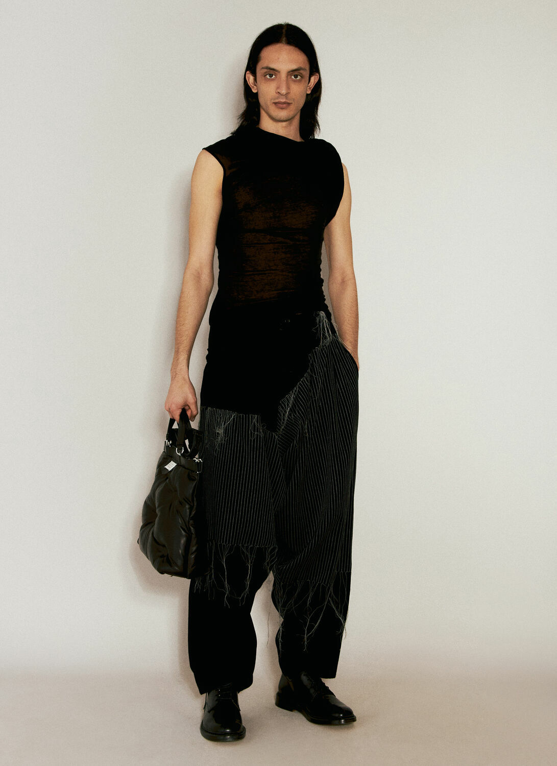 Yohji Yamamoto Embroidery Draped Pants