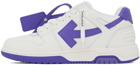 Off-White White & Purple Out Of Office Sneakers