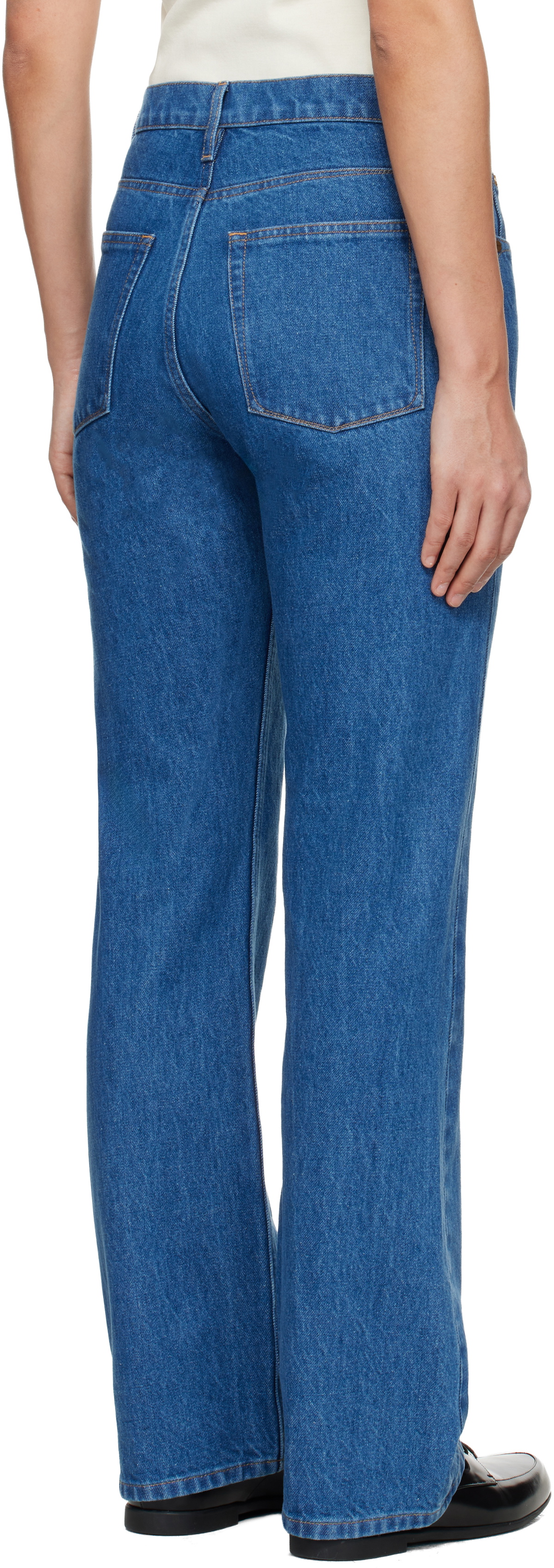 Jil Sander Blue Flared Denim Jeans