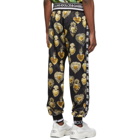 Dolce and Gabbana Multicolor Mix Hawaii Logo Lounge Pants