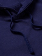 Saturdays NYC - Ditch Blue Bonnets Logo-Print Cotton-Jersey Hoodie - Blue
