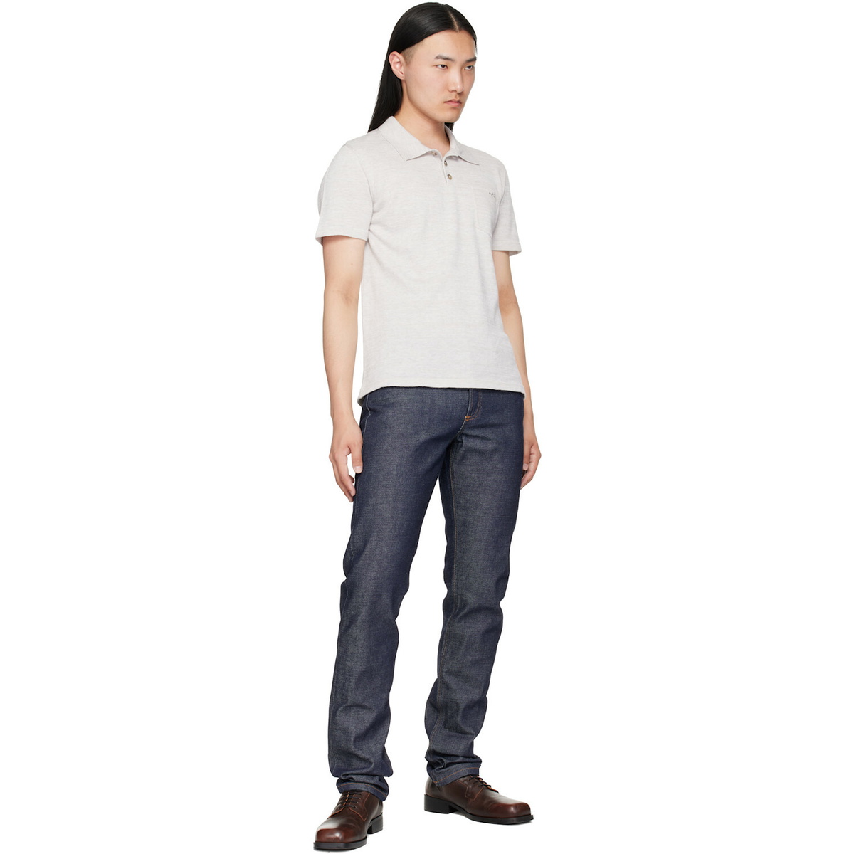 A.P.C. Gray Gide Polo