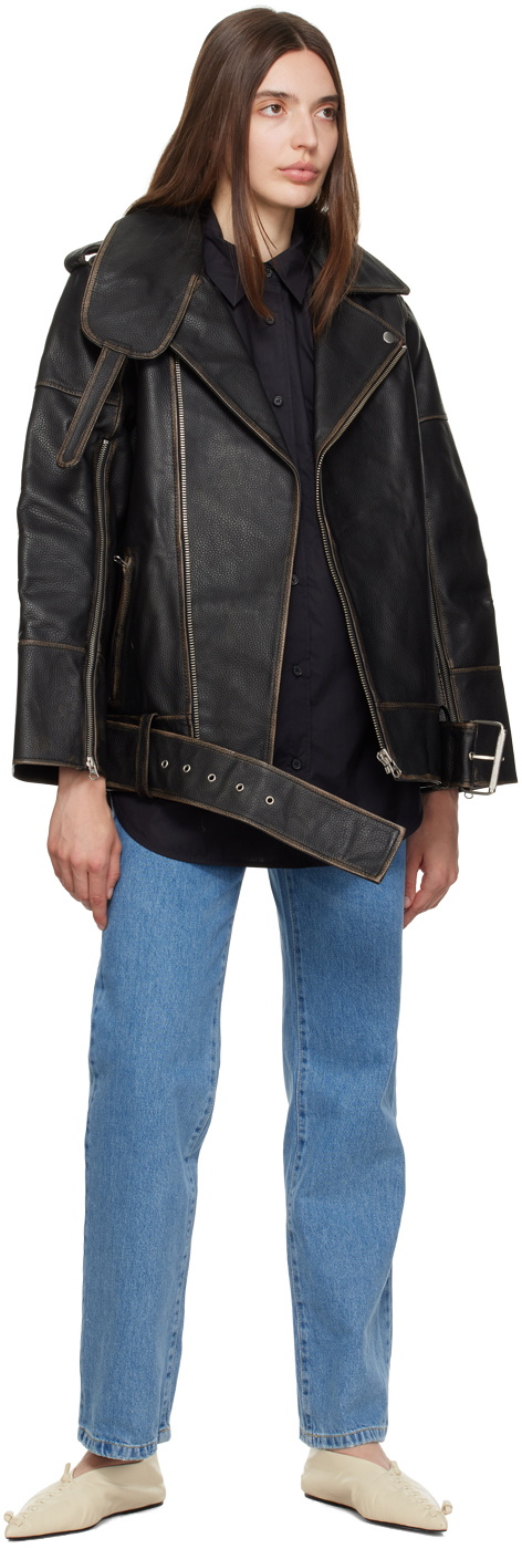 by Malene Birger Black Beatrisse Leather Jacket by Malene Birger