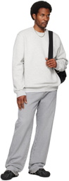 SKIMS Gray Fleece Lounge Crewneck Sweatshirt