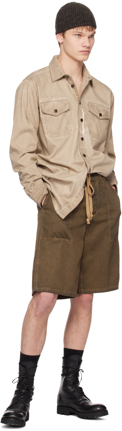 UMA WANG Khaki Joe Shorts