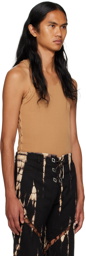 Dion Lee Tan Bichrome Tank Top