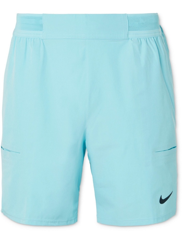 Photo: NIKE TENNIS - NikeCourt Flex Advantage Dri-FIT Tennis Shorts - Blue