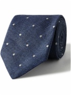 Paul Smith - 8cm Polka-Dot Linen and Silk-Blend Tie