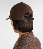 Brunello Cucinelli Monili suede baseball cap