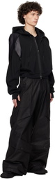 CARNET-ARCHIVE Black Horseshoe Crab Zip-Up Hoodie