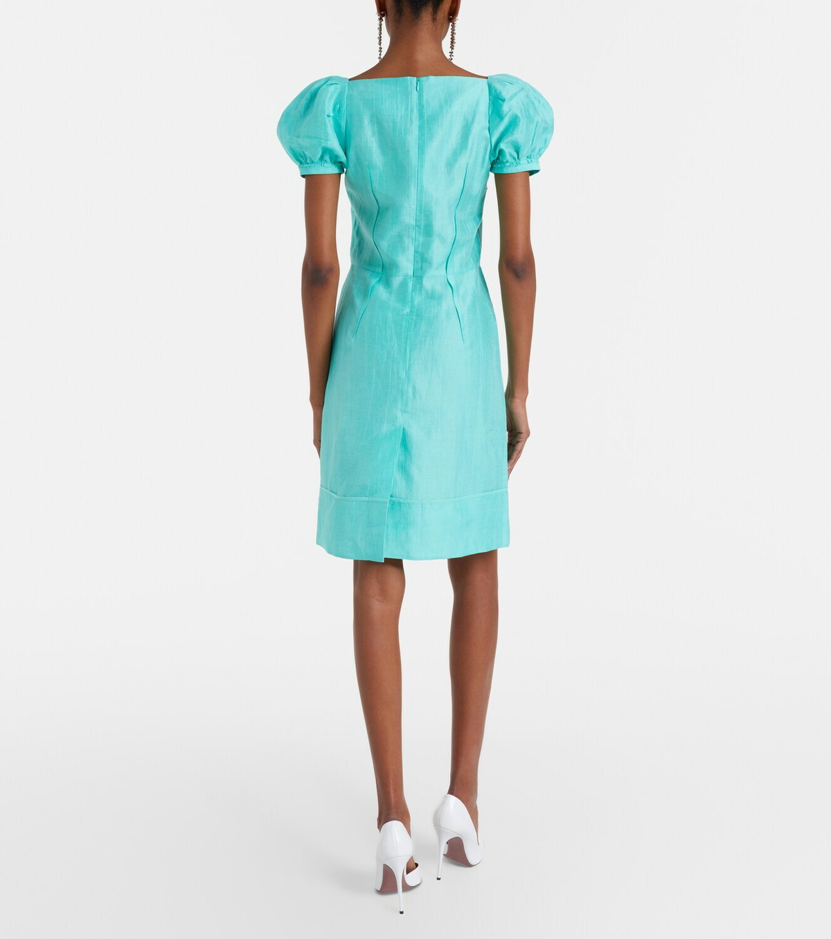 Shushu/Tong Linen-blend midi dress