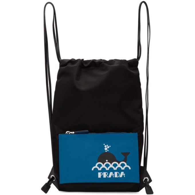 Prada Black Drawstring Backpack Prada