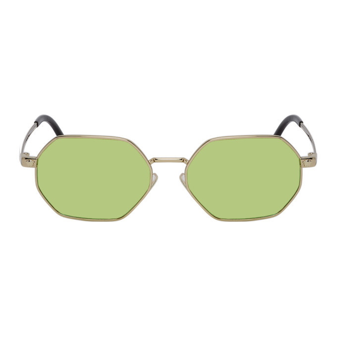 Photo: Versace Gold and Green Pop Chic Sunglasses