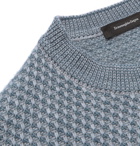 Ermenegildo Zegna - Waffle-Knit Cashmere and Silk-Blend Sweater - Blue