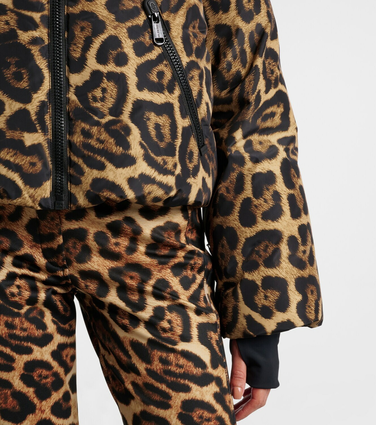 Goldbergh Pantera leopard-print down ski jacket