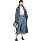 Loewe Blue Belted Pleated Jeans