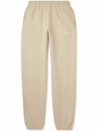 Cherry Los Angeles - Straight-Leg Logo-Embroidered Cotton-Jersey Sweatpants - Neutrals