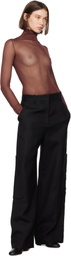 KHAITE Burgundy Tallin Bodysuit