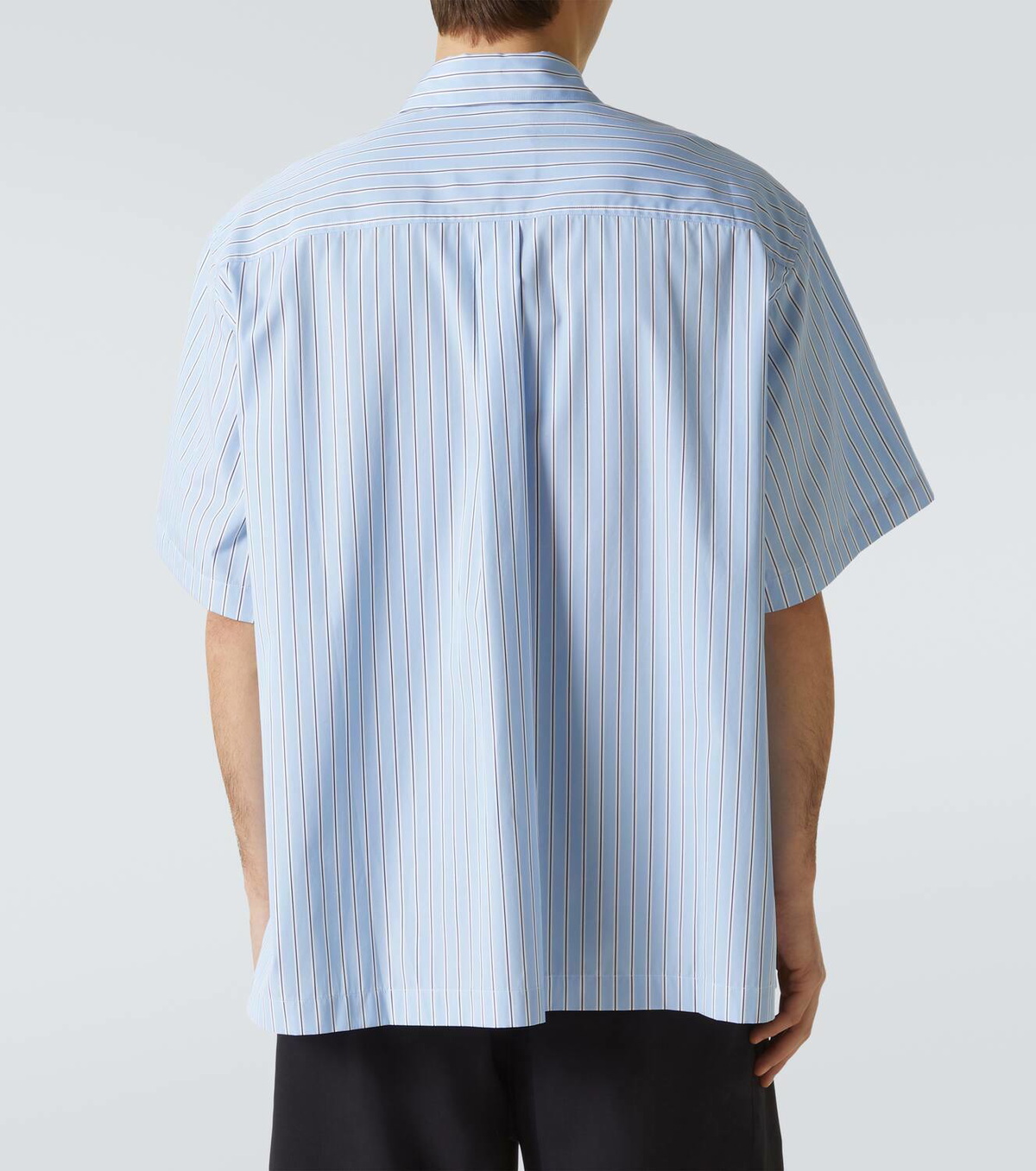 Plan C Striped cotton ooplin shirt