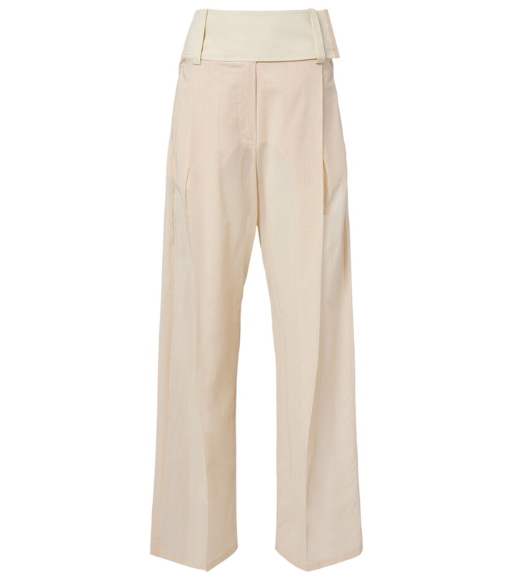 Photo: Sportmax Ferito cotton voile wide-leg pants