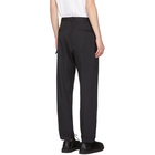 Sulvam Black Wool No Tuck Trousers