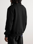 Burberry - Logo-Embroidered Cotton-Jersey Sweatshirt - Black