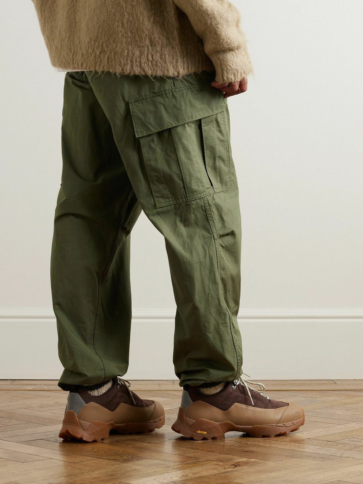 OrSlow - Straight-Leg Cotton-Ripstop Cargo Trousers - Green orSlow