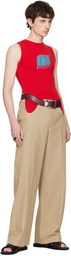 Jean Paul Gaultier Red 'The Junior Gaultier' Tank Top