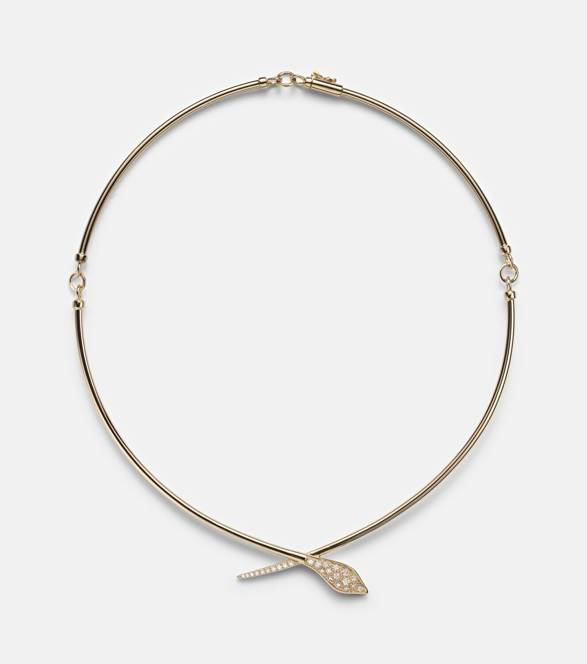 Sydney Evan Snake 14kt gold pendant necklace with diamonds
