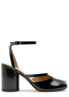 Maison Margiela Tabi 80 Patent Leather Sandals Black