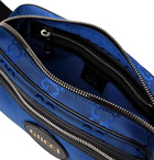 GUCCI - Off the Grid Leather-Trimmed Monogrammed ECONYL Canvas Belt Bag - Blue