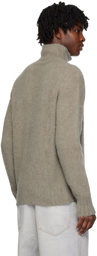 AMI Paris Taupe Hairy Turtleneck