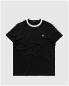 Fred Perry Taped Ringer T Shirt Black - Mens - Shortsleeves
