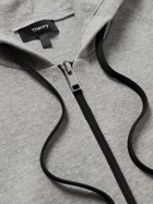 Theory - Jago Stretch-Knit Zip-Up Hoodie - Gray