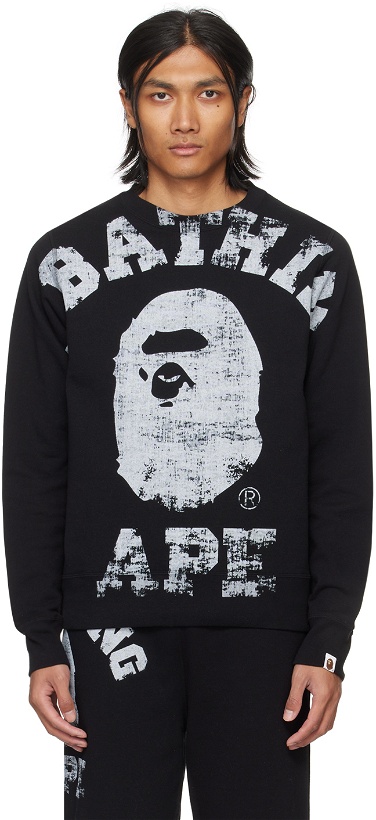 Photo: BAPE Black Big College Sweatshirt