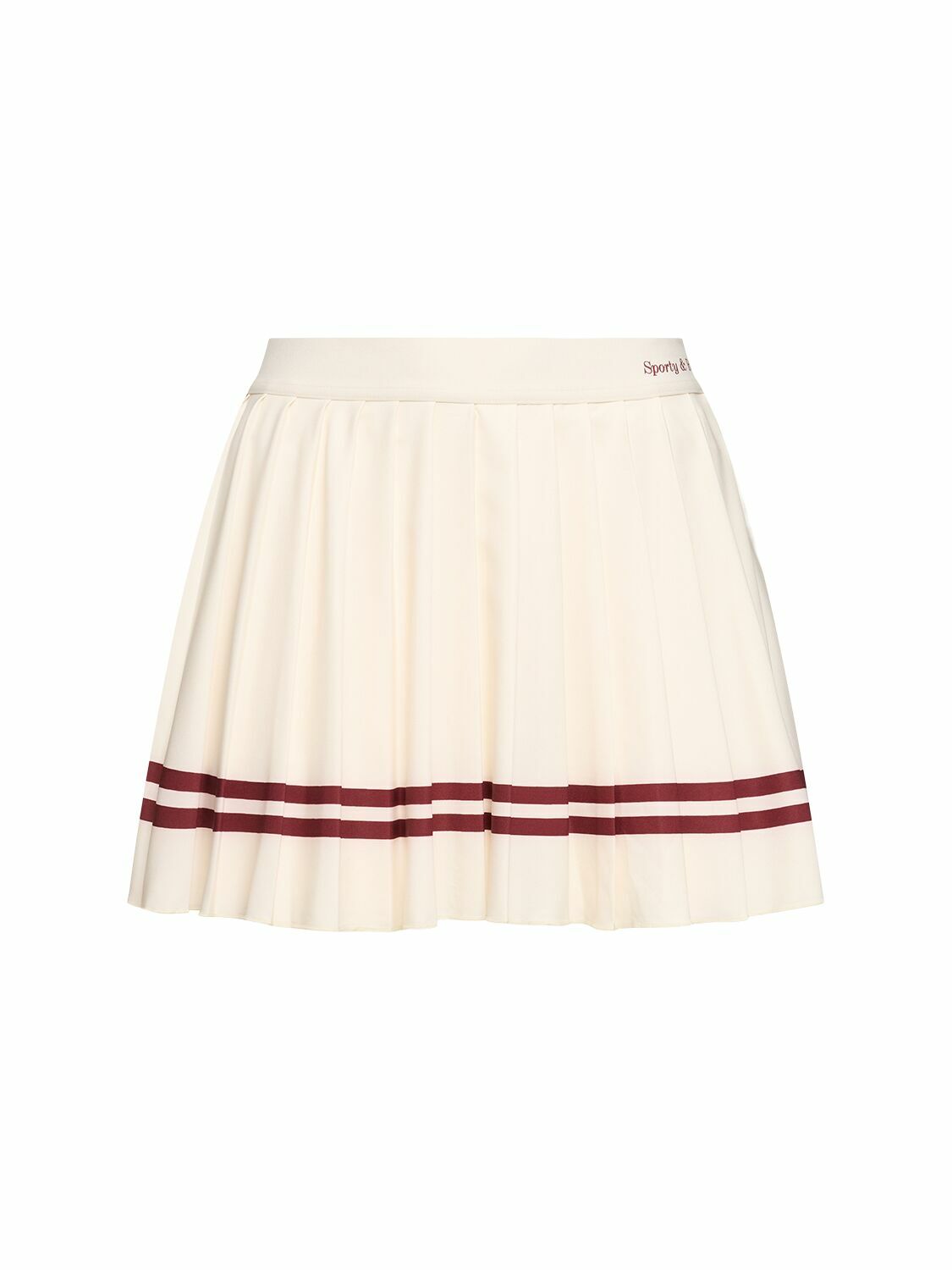 ★Sporty & Rich★ Classic Logo Pleated Skirt Off White SKAW2 SPORTY & RICH Classic Logo Pleated Skirt Sporty & Rich