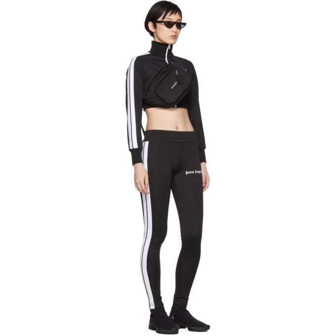 Palm Angels Black and White Track Leggings Palm Angels