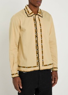 Bode Bead-embellished Cotton Shirt Cream