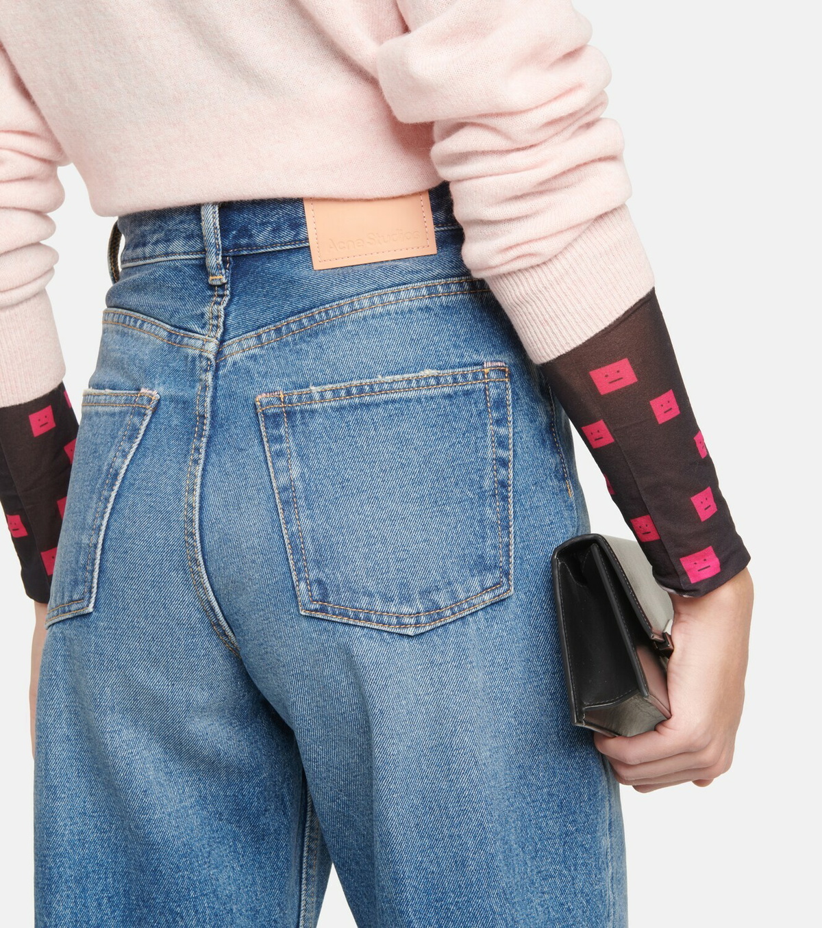 Acne Studios - High-rise straight-leg cropped jeans