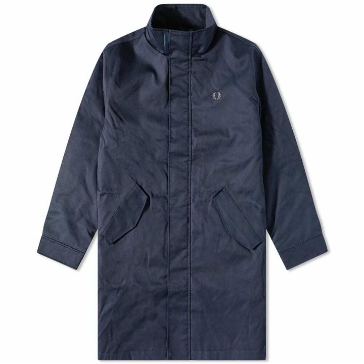 Photo: Fred Perry Authentic Men's Funnel Neck Parka Jacket in Navy