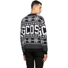 GCDS Black Christmas Logo Sweater