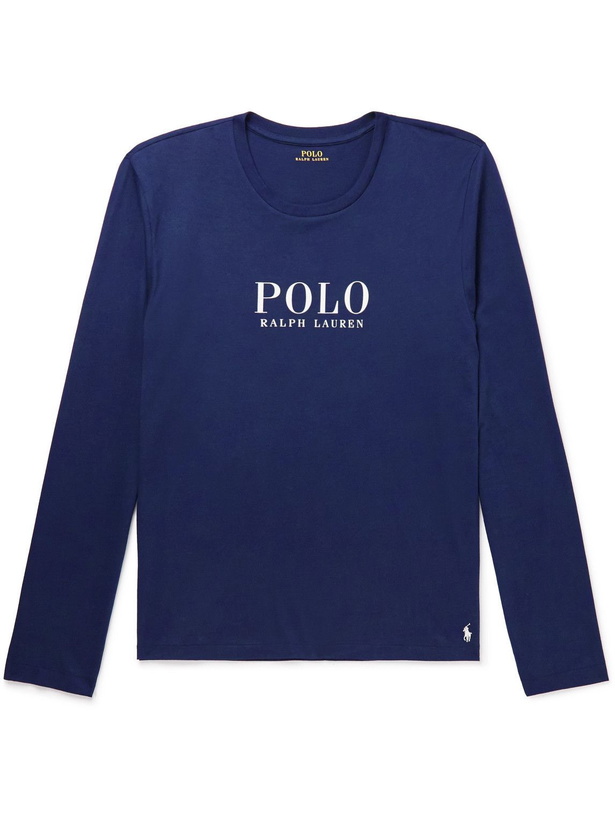 Photo: Polo Ralph Lauren - Logo-Print Cotton-Jersey Pyjama T-Shirt - Blue