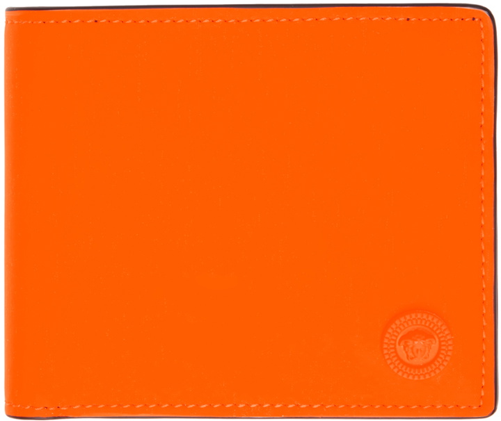 Photo: Versace Orange Medusa Biggie Bifold Wallet